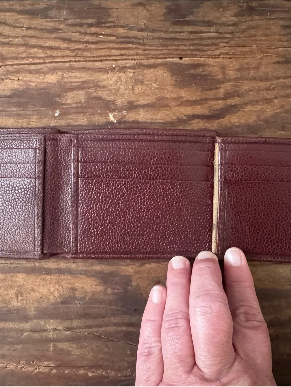Dior Burgundy Leather Wallet